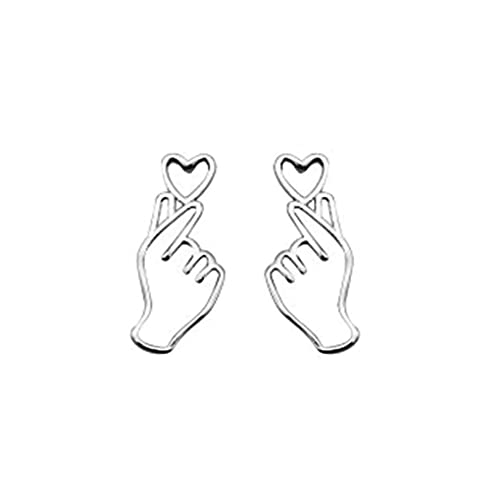 Sluynz 925 sterling silver heart studs earrings for women teen gi…