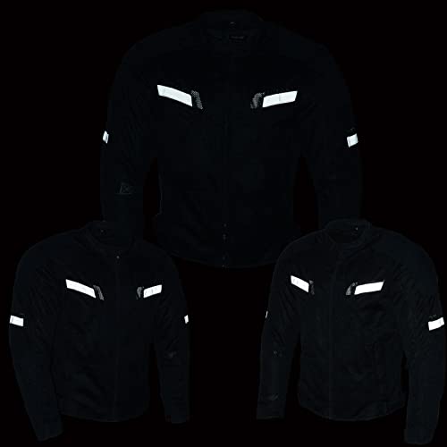 Milwaukee Leather MPM1792-BLACK-XL Men'S Black Ce Armored Textile Motorcycle Jacket- All Season Biker Jacket thumb #4