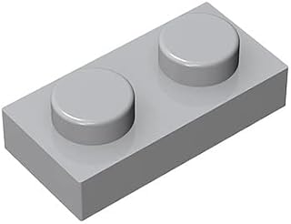 Classic Bricks Plate 1 x 2 100 Piece Compatible with Lego Parts 3023, Creative Play Set - 100% Compatible with Lego and All Major Brick Brands