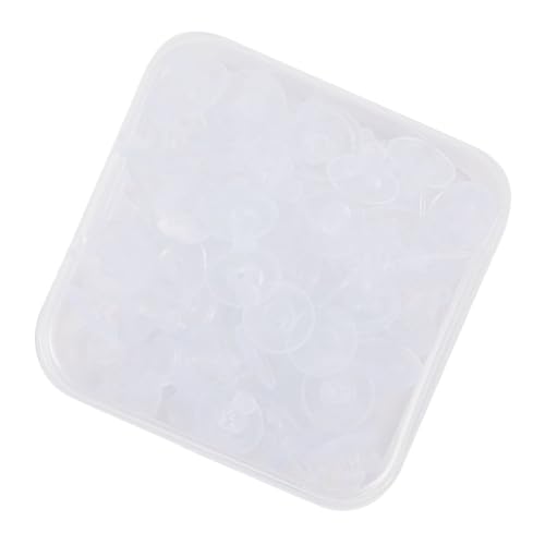 HAPINARY Silikon Ohrstöpsel Ohrringverschluss Praktisch und Leicht zu Verstauen Selbstgemacht 100 Stück Kasten für Handgefertigte Ohrringe Geschenkidee