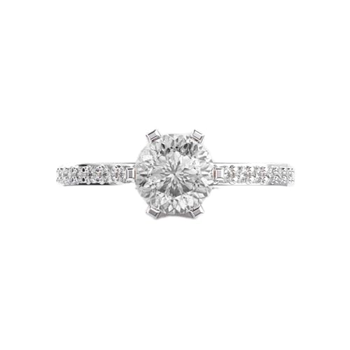Bague moissanite cadeau luxe femme argent plaqué or handmade