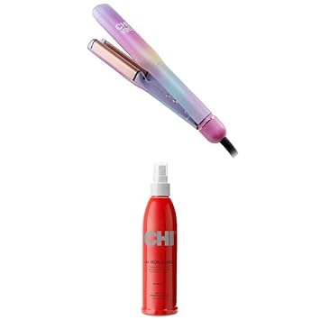 Bundle of CHI Vibes Wave On Multifunctional Waver, Curling Iron Creates Long-Lasting Frizz-Free & CHI 44 Iron Guard Thermal Protection Spray, Nourishing Formula, Clear, 8 Oz