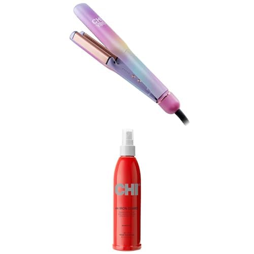 Bundle of CHI Vibes Wave On Multifunctional Waver, Curling Iron Creates Long-Lasting Frizz-Free & CHI 44 Iron Guard Thermal Protection Spray, Nourishing Formula, Clear, 8 Oz