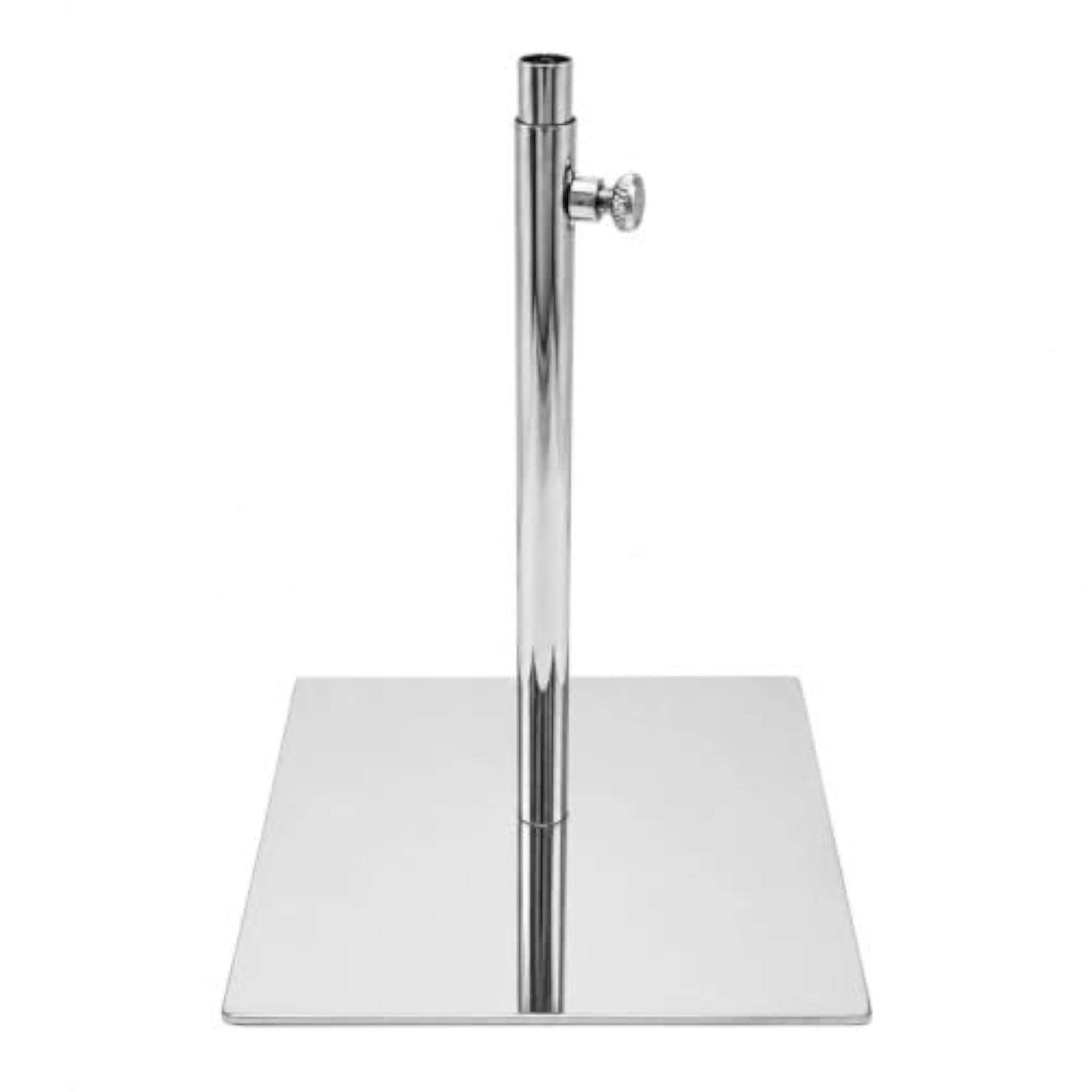 Square Display Stand Base with Adjustable Metal Post