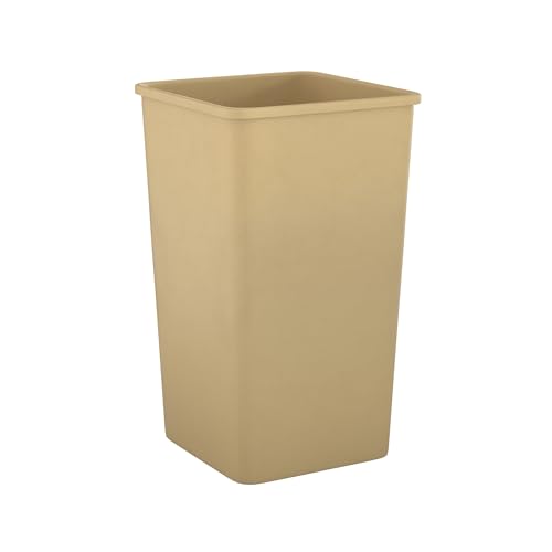 Image of Square Commercial Trash Can (Trash Can, Beige, 50 Gallon)