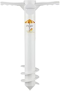 EFLIUSI Beach Umbrella Sand Anchor, One Size Fits All Beach Umbrellas,with 3-Spiral Design, Safe Stand for Strong Winds
