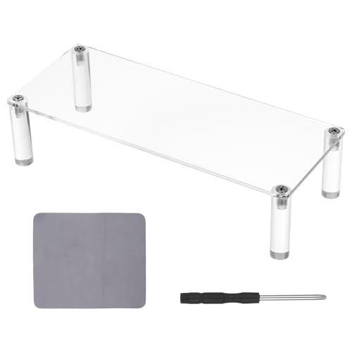 Clear Shelf 7.87x3.15x2 Inches Small Display Risers 1 Tier Rectangular Organizer Lightweight Tabletop Shelf For Cosmetic Products Tabletop Use And More