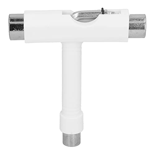Skate Tool Multi Function Portable Skateboard T Type Hex Key Kit Fastener Hardware White, for Skateboard T Tool Kit, with Alloy Steel and Nylon Material