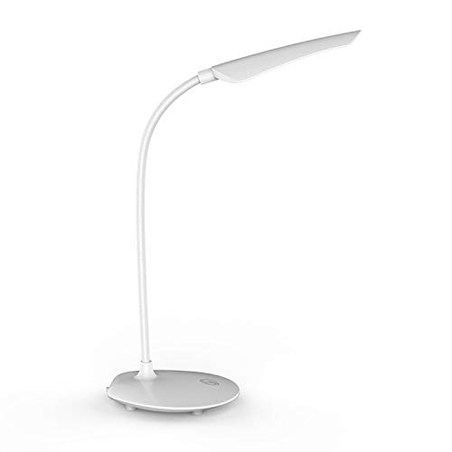 Preisvergleich Produktbild HJL USB Wiederaufladbare Led Schreibtischlampe 3 watt Touch Control Dimmable Schreibtischlampe Schwanenhals Tragbare Augenlampe Schlafzimmer Studie Büro Weiß