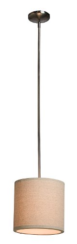 50% Off Discount Artcraft Lighting Mercer Street Drum Shade Light, Oat Meal with Oatmeal Linen Shade