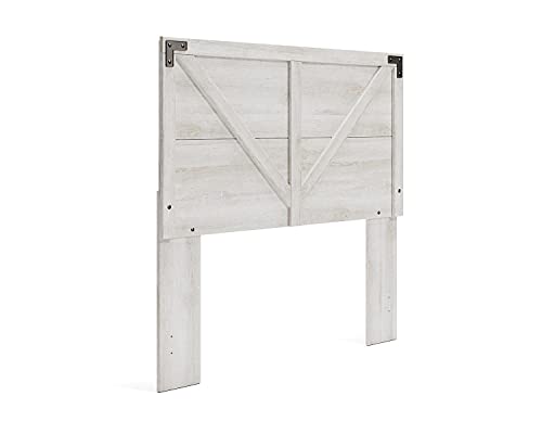 Signature Design by Ashley Shawburn Modern Farmhouse Headboard, Full, Whitewash