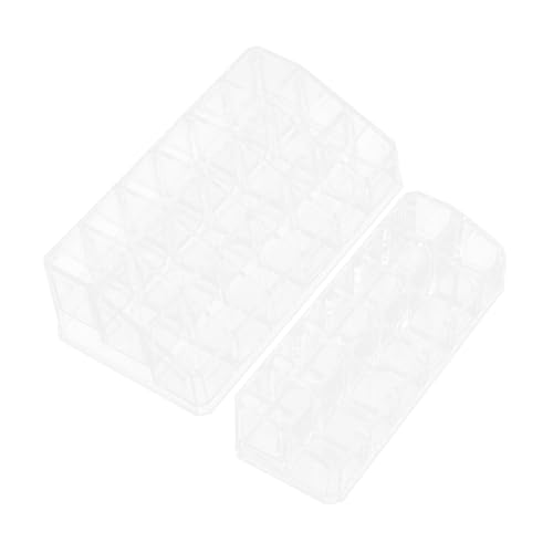 Healeved 2pezzi Porta Rossetti in Trasparente Organizzatore Da Scrivania Per Rossetto e Lucidalabbra Scatola Di Esposizione Per Trucco Da Bagno o Camera Da Letto