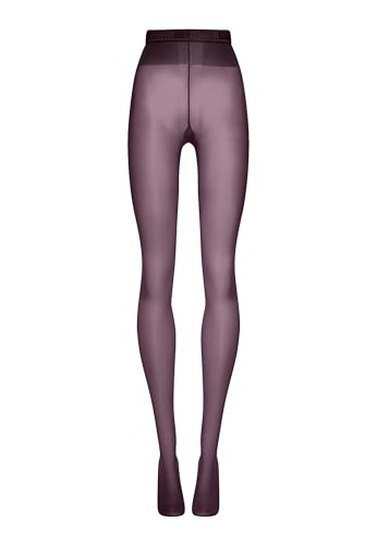 Image of Wolford Neon 40 Denier Tights Pantyhose for Women Semi Sheer Brilliant Shine Soft Logo Waistband Invisible Reinforced Toe