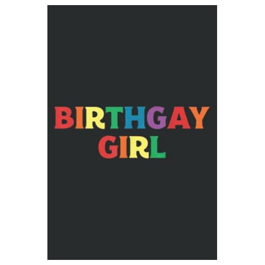 Birthgay Girl Lgbt Gay Pride Happy Birthday Rainbow: Ruled Notebook Journal - Lined Journal with Matte Finish Cover, 6" x 9", Perfect for School, Office & Home