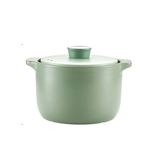 CCKUYT Olla de Vidrio para cocinar, cazuela, Sopa, estofado, Olla de Gas para el hogar, Estufa de Gas, cazuela de cerámica Especial de Alta Temperatura, Olla para Sopa
