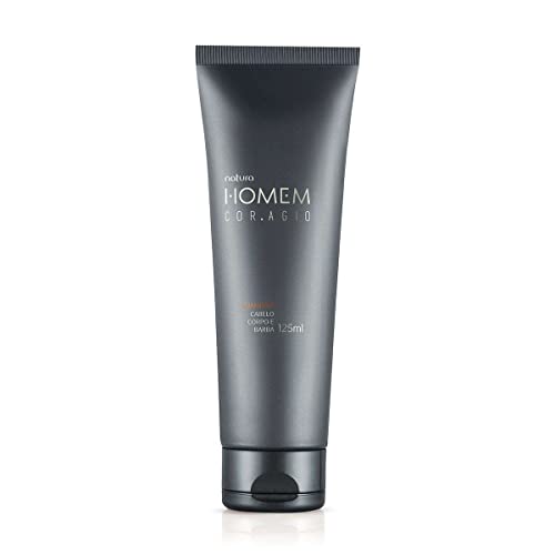 Shampoo Homem Coragio Cabelo, Corpo e Barba Natura 125ml