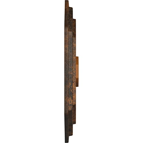 Image of Ekena Millwork CM25FERUS 25 1 /4 inchW X 17 1 /4 inchH X 1 3 /4 inchP Felix Ceiling Medallion, Rust