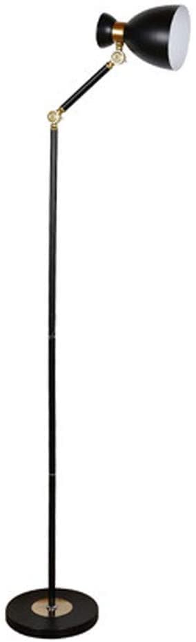 Lámpara de pie de diseño industrial minimalista en elegante acabado negro mate