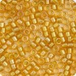 Miyuki Delica 11/0 - Peridot Sparkle Topaz Lined DB0911 - 250gms Bag of Japanese Glass Beads Bulk Bag of Japanese Glass Beads