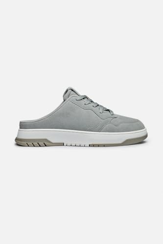 Image of SNITCH Men Mules | Backless Sneaker for Men with Suede PU Upper & Perforated Toe | TPR Sole Casual Shoes with Traditional Laces & Round Toe Design for Everyday Casual Wear