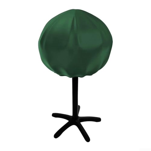 Oniissy 210D Oxford-Gewebe, rund, Grillabdeckung, 50 x 46 cm, wasserdicht, staubdicht, für den Außenbereich, elektrischer Grillschutz für Regen und Schnee, Grün