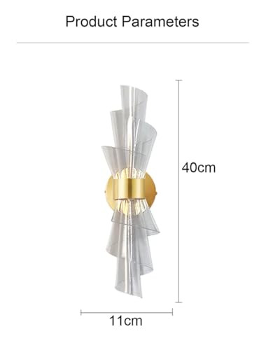 Image of Glowave Golden Acrylic Light Spiral Design Coral Tree Wall Lamp Lighting Sconce for Living Room Bedroom Bedside - Tricolour (White, Warm White, Natural White) 7044 /2 (Asian)
