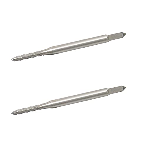 Aopin M3 x 0.5テーパーハンドタップHSSメートル法高速度鋼ハンド/機械使用ストレートフルートねじタップ、新しいねじの作成に使用、損傷および詰まったねじの再ねじ込み、2 個