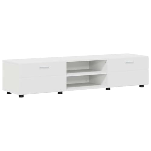 Armoire moderne en bois avec grand espace de rangement et surface mate blanche