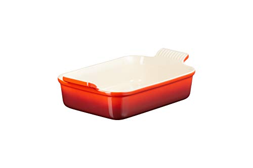 Image of Le Creuset Heritage Rectangular Dish, Stoneware, 26 cm, 2.4 litres, Cerise, 71102260600001