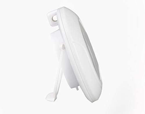 Impecca Waterproof Clock 5.5“ Non-Ticking Quartz Movement Indoor & Outdoor Clock For Shower, Wall, Desk, Pool, Patio, Kitchen, Bathroom, Washroom (Hanging Rope Included) White #TOP3