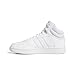 adidas Women's Hoops 3.0 Mid Top Basketball Shoe, White/White/Dash Grey, 6