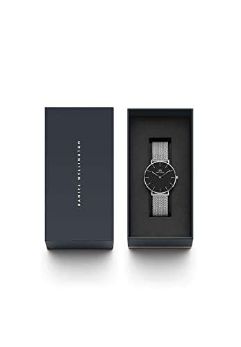Image of Daniel Wellington Petite Sterling Unisex Watch - Japanese Quartz Movement, Stainless Steel Mesh Strap, Water Resistant, Analog Watch for Women & Men