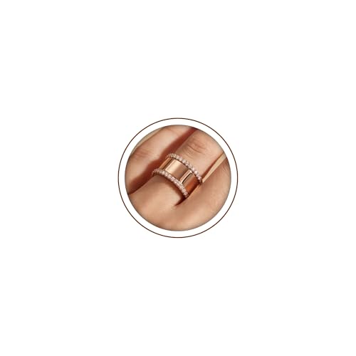 MIUSISHIYU 3-Pack Stacking Rings for Oura Ring Gen 3 & Gen 4 18K Gold CZ Cubic Zirconia Bands Stackable Smart Ring Companions for Women & Men Thoughtful Jewelry Gifts for Mom Wife Grandma (Rose gold 7)