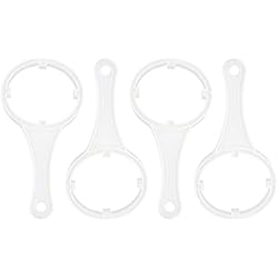 Purificador De Agua Para Llave Angoily 4 Piezas 10 Llave Inglesa Llave De Filtro Receptáculo De Salida Cartucho De Filtro Llave De Plastico Suavizador De Agua Purificador De Agua Filtros De Hogar Blanco Plastico PP