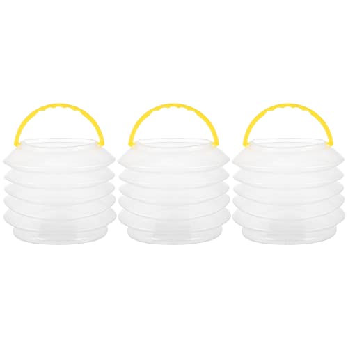 VICASKY 3pcs Telescopic Pen Holder Washing Buckets Paint Basins Painting Brush Plastic Painting Buckets Brush Washer Student Stationery Paint Brush Basins Paint Brush Holder