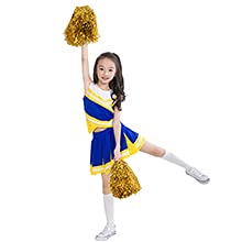 Little Girls' 2 Piece High School Cheerleading Uniform Costume Complete Outfit Cosplay Fancy Dress Short Sleeve 3-4T 110