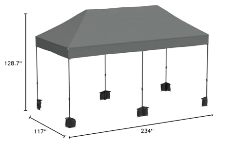 Image of COBIZI 10x15 Heavy Duty Pop Up Canopy Tent with 4 Sidewalls, Desert