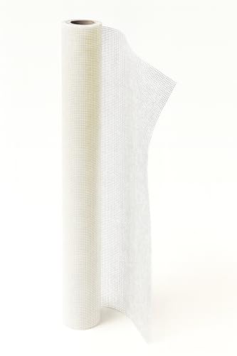 Ferretelix® Malla de Fibra de Vidrio para Revocos de Yeso Profesional blanca 1 mt x 50 mts luz 5mm x 5mm