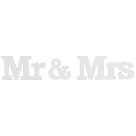 Limeo MR & MRS Deco Letters Mr Mrs Letters Decorative Letters Wedding Wedding Decoration MR & MRS Sign Wedding Mr & Mrs Letters for Wedding for Wedding Decoration Party,15 * 8cm, 19.5 * 8cm (Mr & Mrs) Cover
