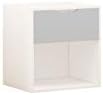 AFN Home Delvito 4 Piece Bedroom Furniture Set - Includes Wardrobe, 5 Drawer Chest, Bedside Cabinet (Grey on White)