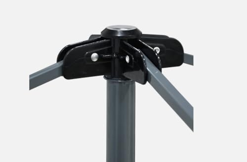 Rotary 4 Arms Aluminium & Powder-Coated Washing Line – Heavy Duty Outdoor Folding Clothes Airer Garden Laundry Drying Rack PVC Coated Line With Ground Spike & Cover (45M Rotary Airer) - Image 6