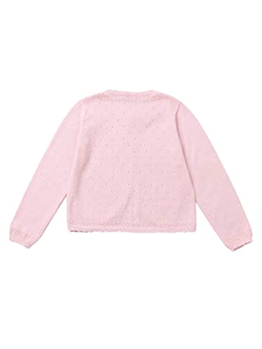 Kids Girls Knit Long Sleeve Sparkle Cardigan Lace Flower Knitting Hem Kids Open Front Bolero Shrugs4