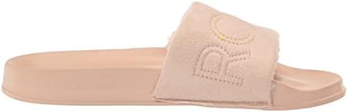 Roxy Women's Slippy Faux Fur Slide Sandal, TAN 214, 9 | Image 5