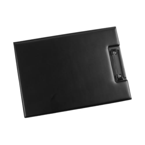 Porte-bloc pliable PU A4 noir pour dossiers de bureau et examens