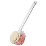 Cepillo exfoliante con cerdas de nailon duros: el cepillo exfoliante corporal con cerdas de nailon extra fuertes ayuda a eliminar la piel muerta, las cutinas y las toxinas para estimular la circulación sanguínea. Las cerdas no se caen fácilmente. Puedes utilizar el exfoliante corporal con confianza.