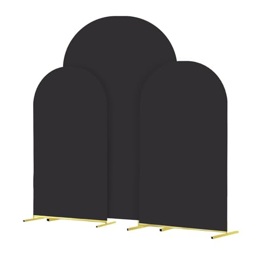 Housse d'arche en élasthanne premium noire pour fond de scène lot de 3