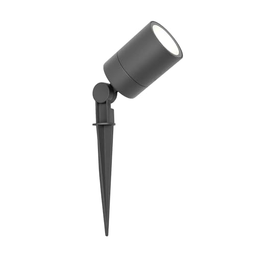 Ledvion - Gartenstrahler mit Erdspieß, IP65, 3W, 6500K, 220-240V, Tageslichtweiß, LED Strahler, Gartenbeleuchtung mit Strom, Mit GU10 Leuchtmittel, Dimmbar, Wasserdicht