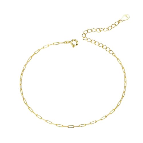Bracelet bicolore pour femmes en maillons creux et chaîne câble