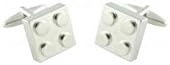 Lego Silver Cufflinks, Silver,Steel