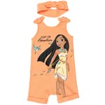 Disney Princess Rapunzel Ariel Belle Jasmine Aurora Baby Girls Snap Romper and Headband Newborn to Toddler product thumbnail 11